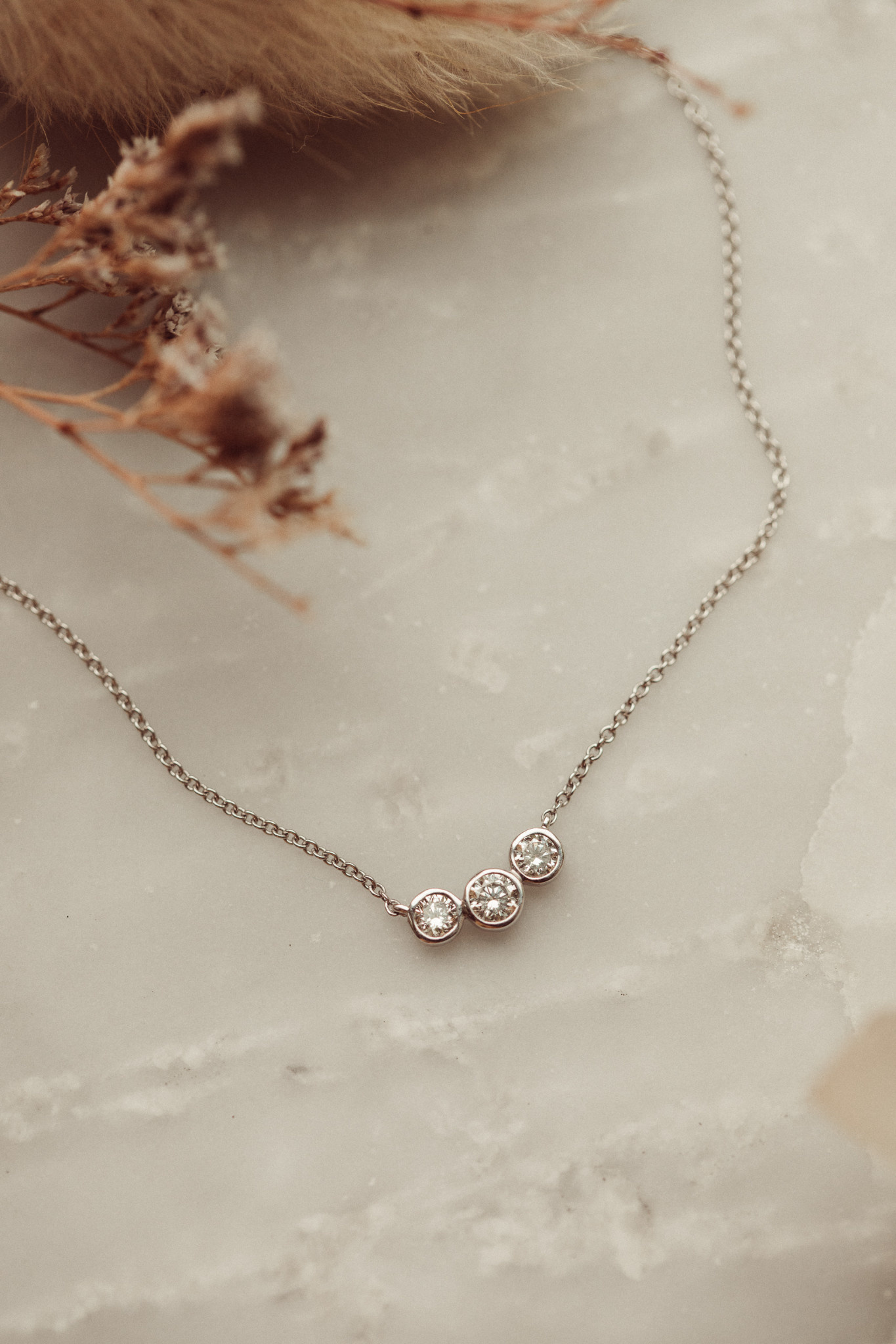 Three Diamond Necklace | Orianthe | Brilliant Earth
