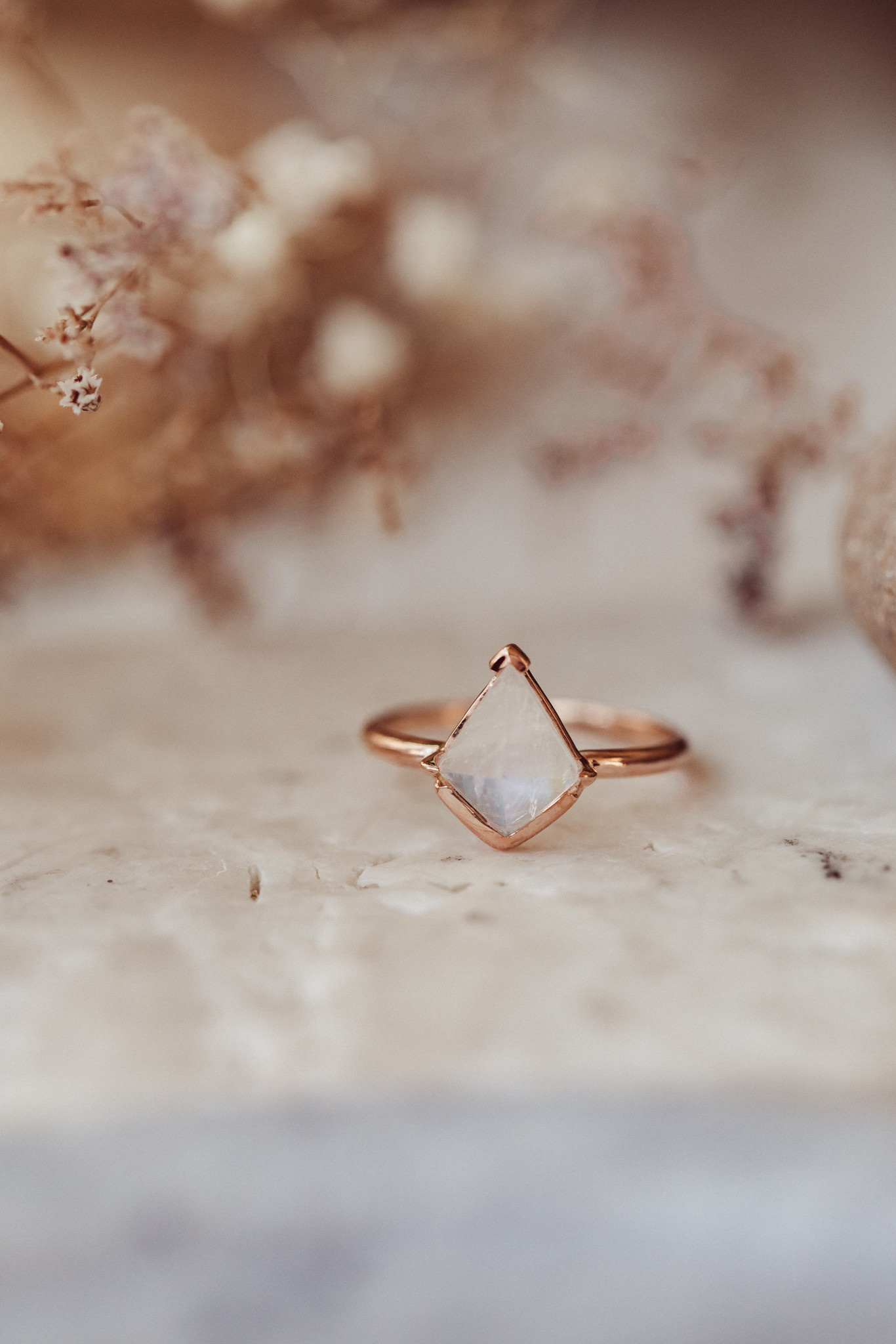 Moonstone stackable rings store