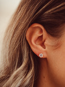 Sarah O Gemstone 3 Prong Stud Earrings