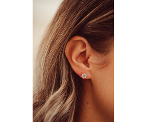 06 ct Diamond and Gold Pyramid Stud Earrings 14kyg - Sarah O.