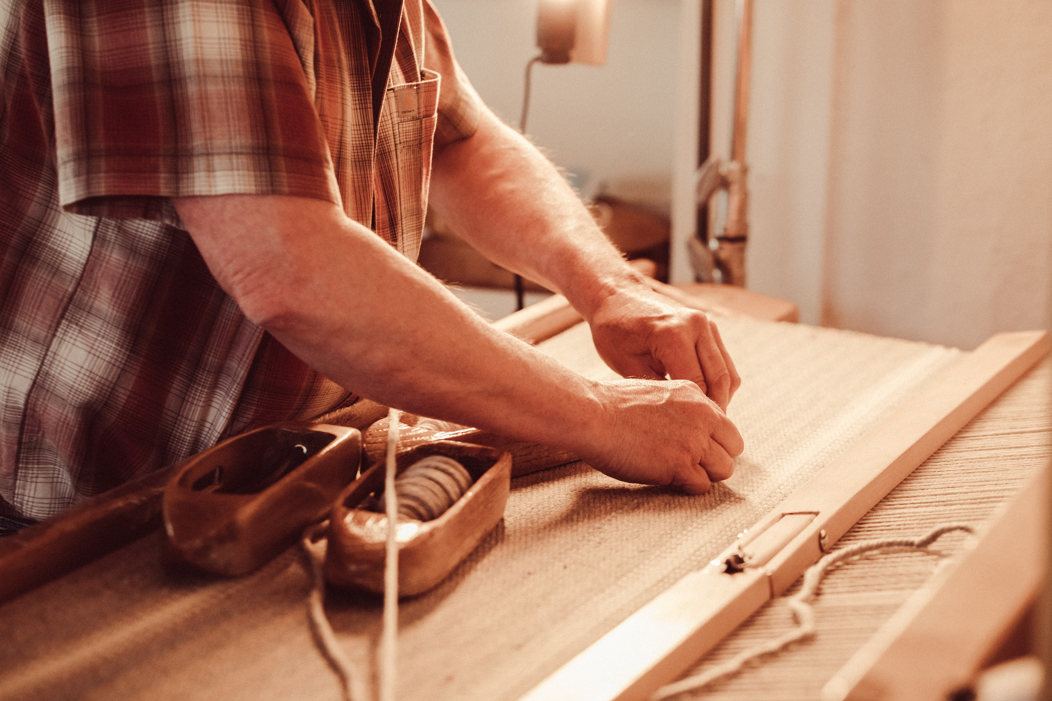 Traditional Weaving on a loom