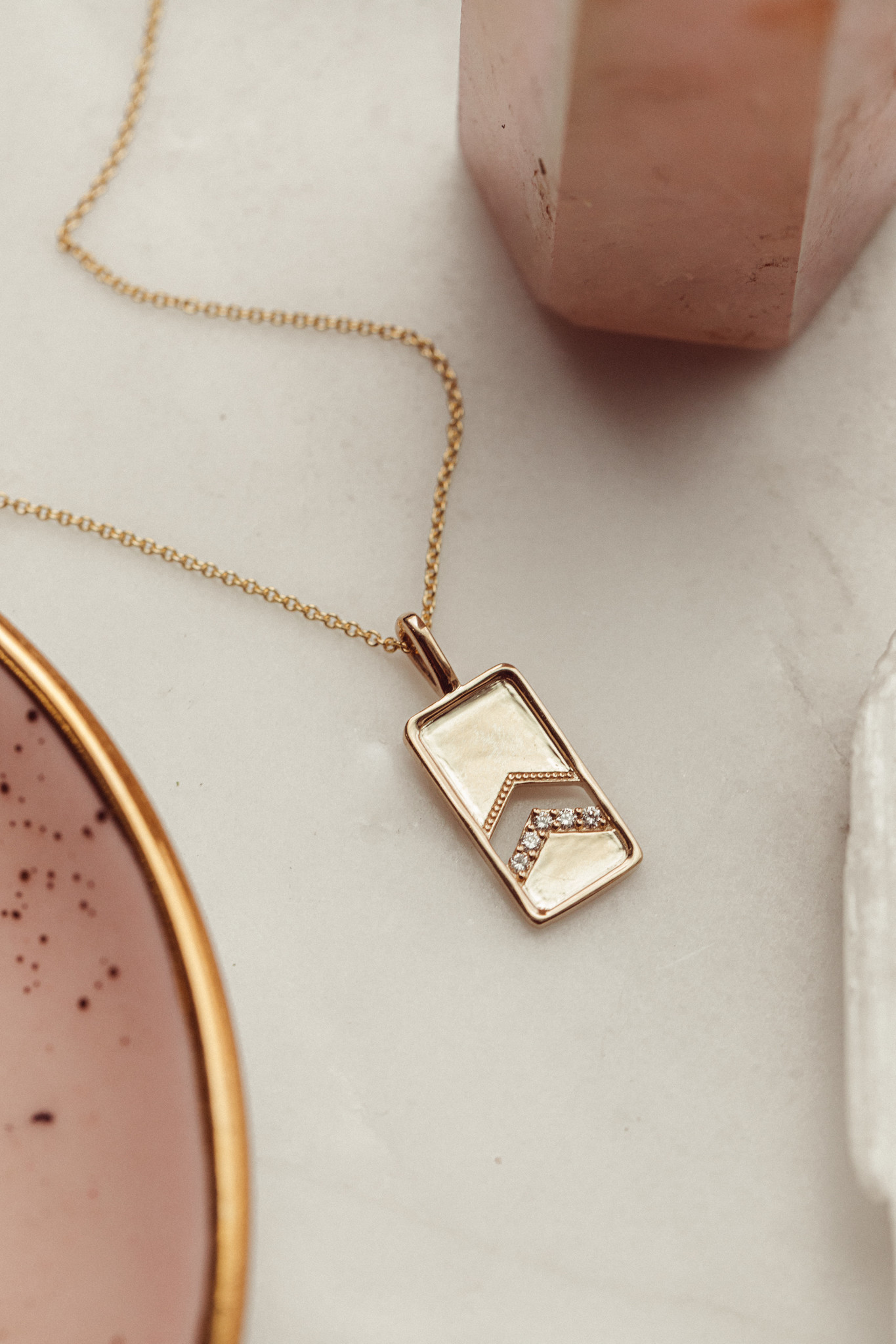 Sun Rectangle Necklace-Gold rectangular Necklace-Summer jewelry