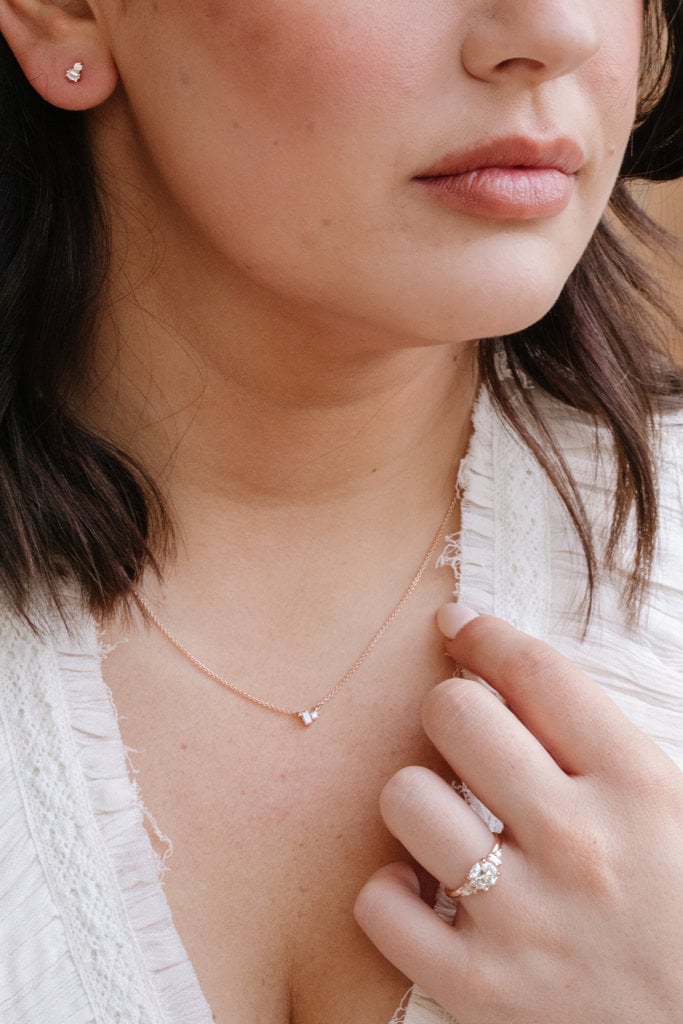 Sarah O The Juliette Baguette and Round Necklace