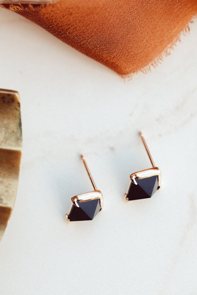 Sarah O Kite Black Spinel Stud Earrings