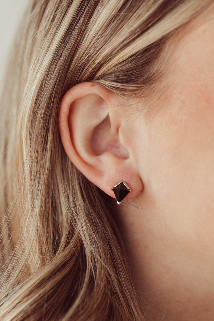 Sarah O Kite Black Spinel Stud Earrings