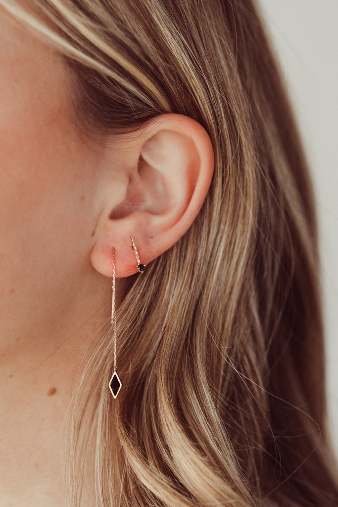 Sarah O Kite Black Onyx Threader Earrings