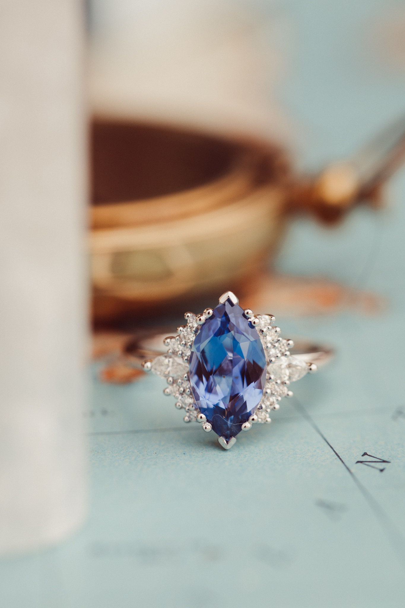 Christian Blue Stone Ring