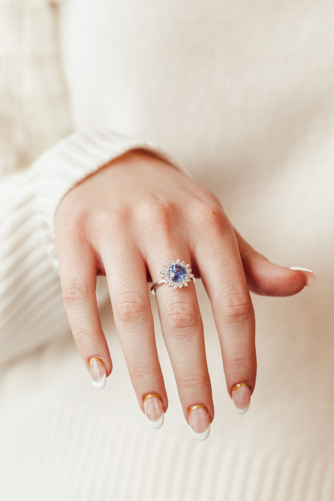 Sarah O The Seine 2.39 ct Round Blue Sapphire Ring