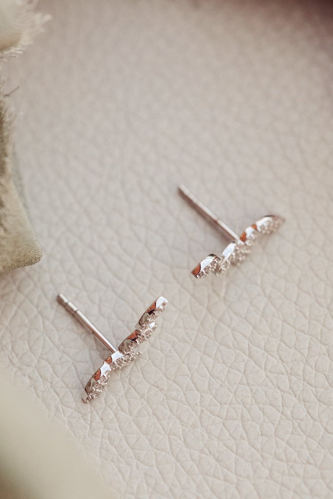 Sarah O Four Marquise Pave Diamond Climber Earrings