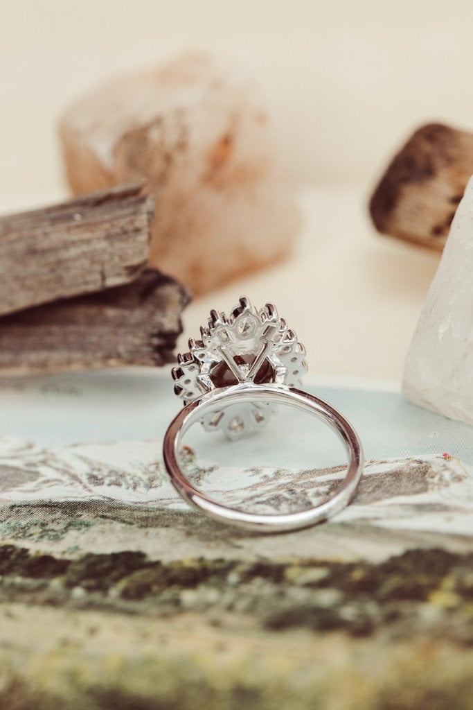 Sarah O The Everest 2.25 ct Round Rustic Diamond Ring