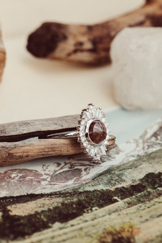 Sarah O The Everest 2.25 ct Round Rustic Diamond Ring