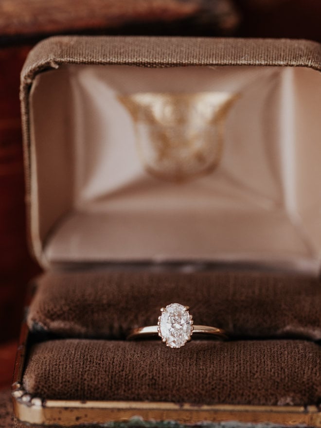 14K White Gold 6.5mm Round Solitaire Moissanite Engagement Ring Set - | Engagement  Rings | Custom Fine Jewelry | Diamonds | Rings | Denver Jewelry Store