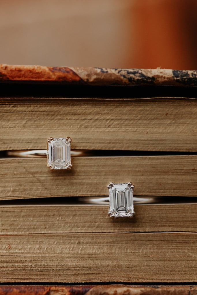 Sarah O The Esperanza Emerald Cut Double Prong Solitaire