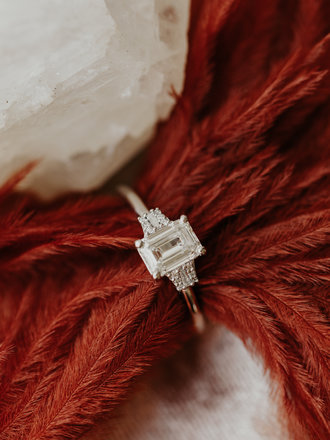 Sarah O The Vivien Emerald Cut Ring