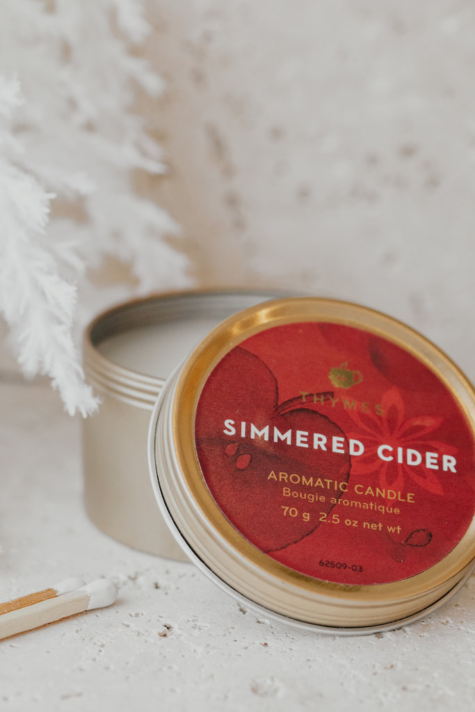 Sarah O Simmered Cider Candle Travel Tin 2.5 oz