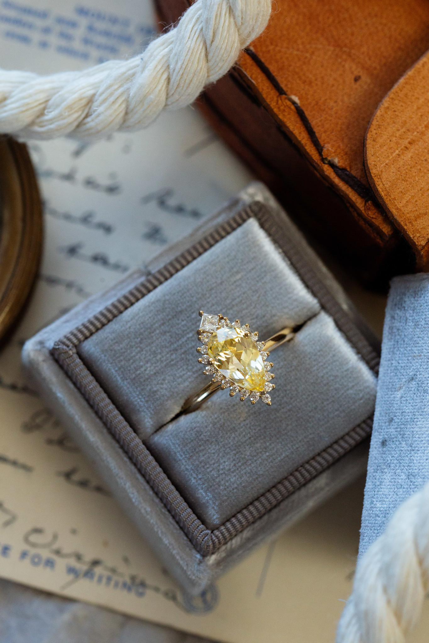 pale yellow sapphire engagement ring