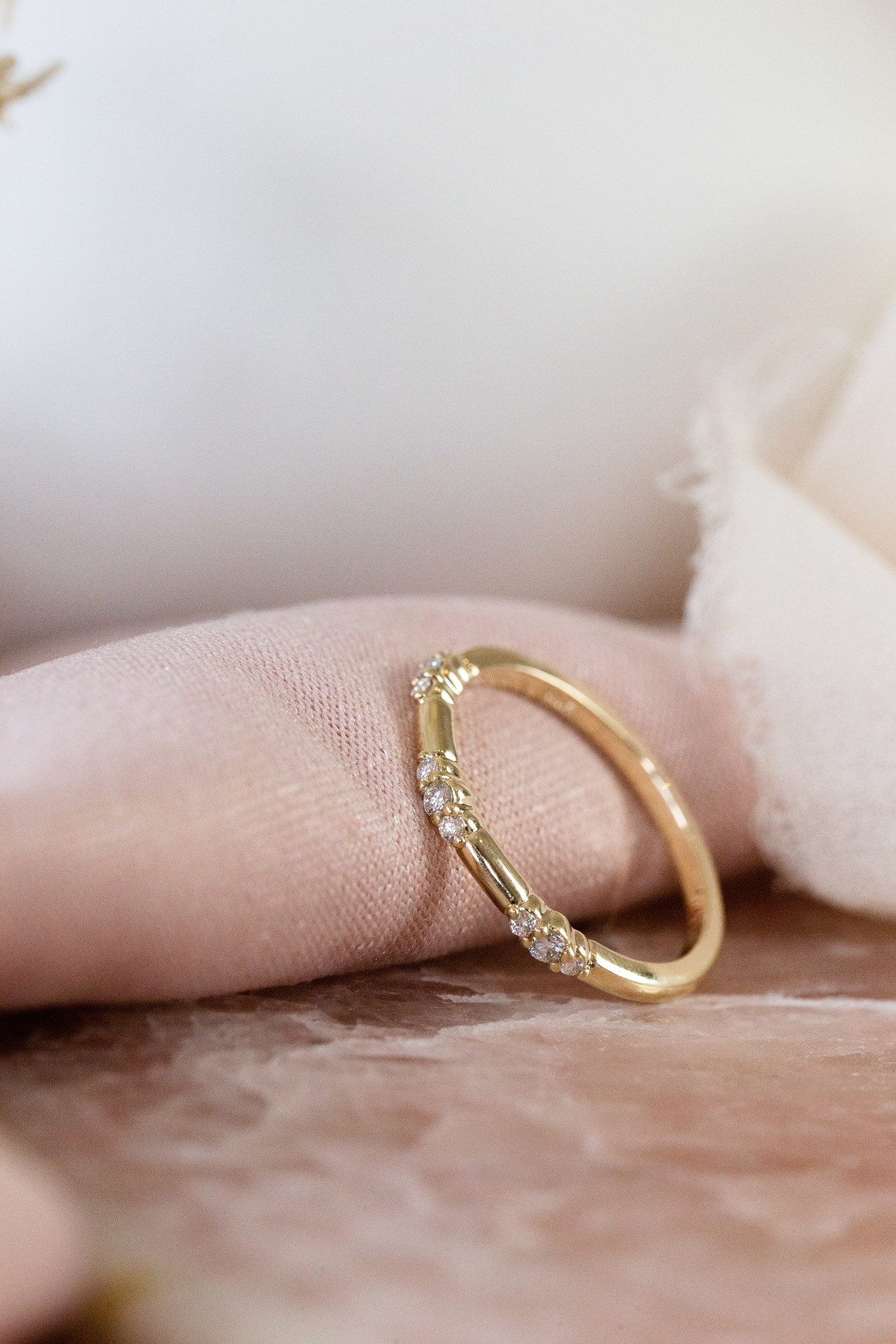 Footprints in the Sand Band Ring in 14K Yellow Gold - Walmart.com
