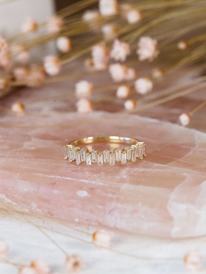 Jagged baguette hotsell ring