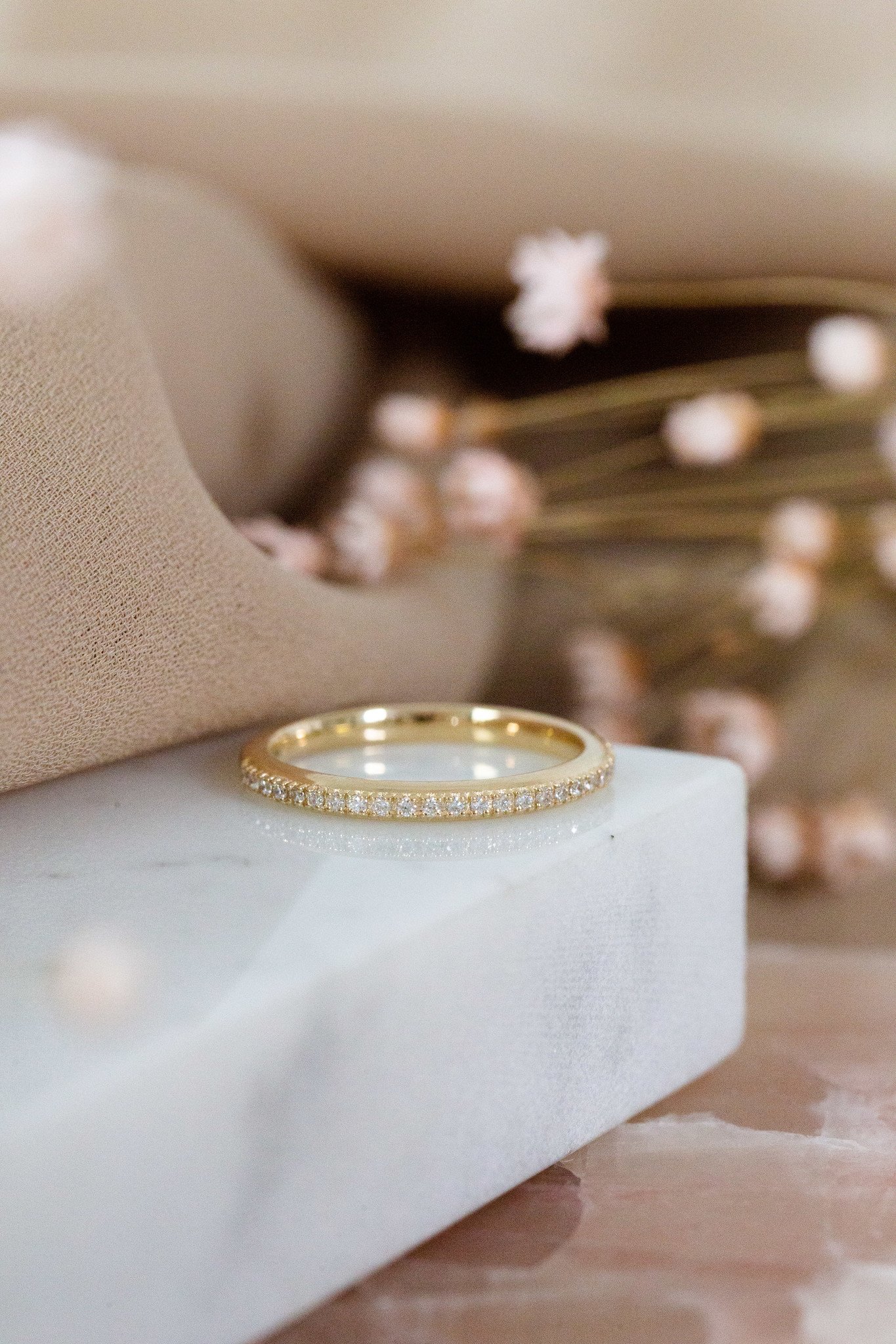 yellow gold diamond wedding rings for women