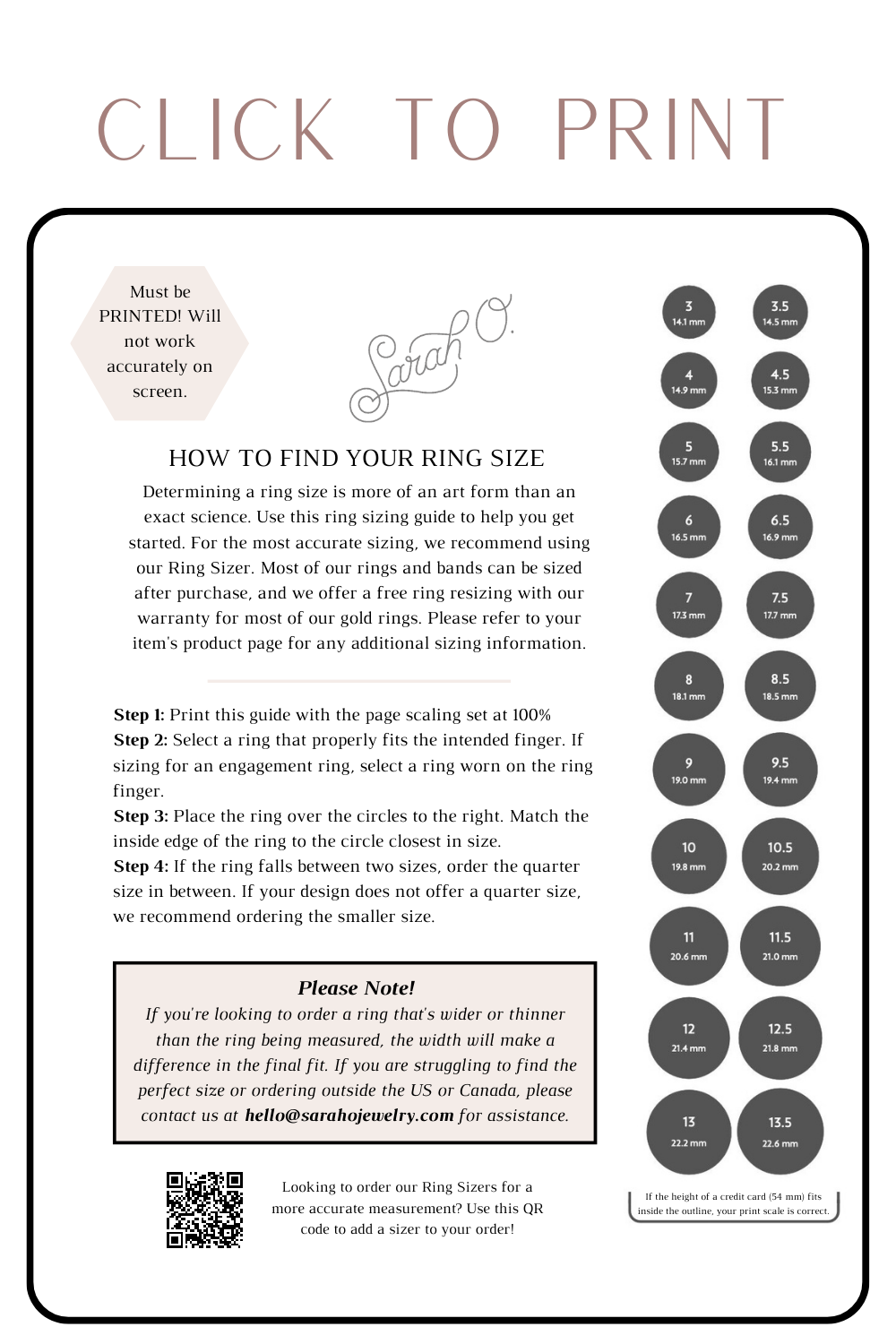 Sizing Guide - Sarah O.