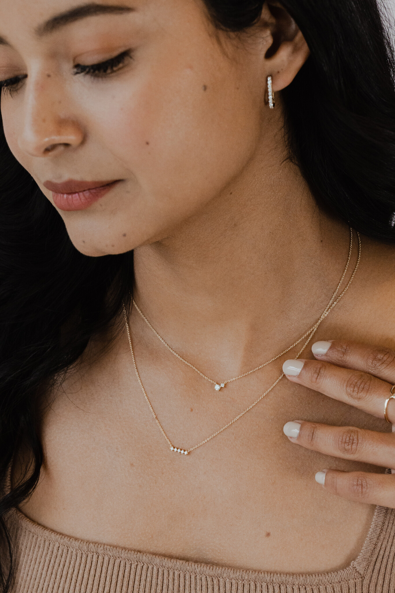 14 Karat White Gold Diamond Pendant Necklace .25 carat category -  001-160-13000229