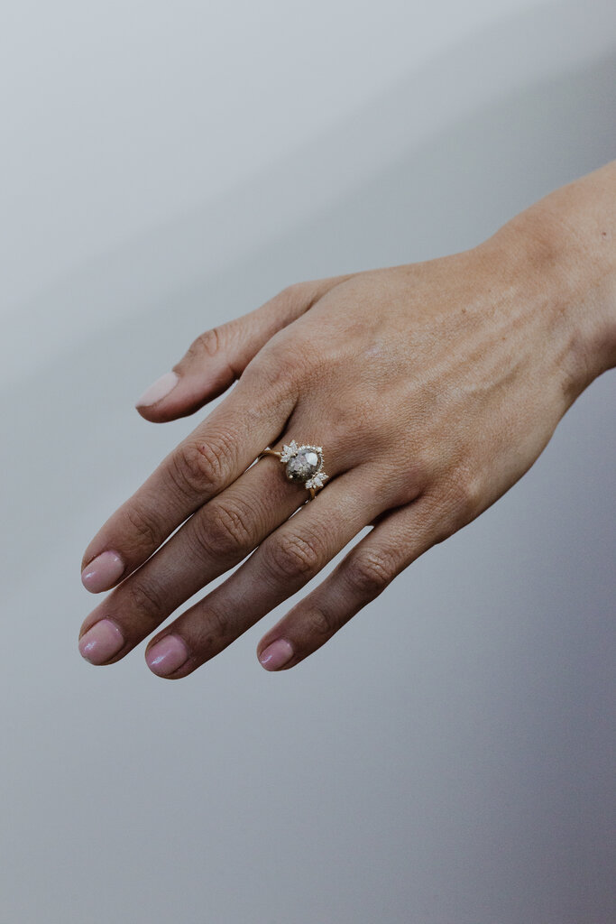 Sarah O The Selene 2.75 ct Oval Galaxy Diamond Ring