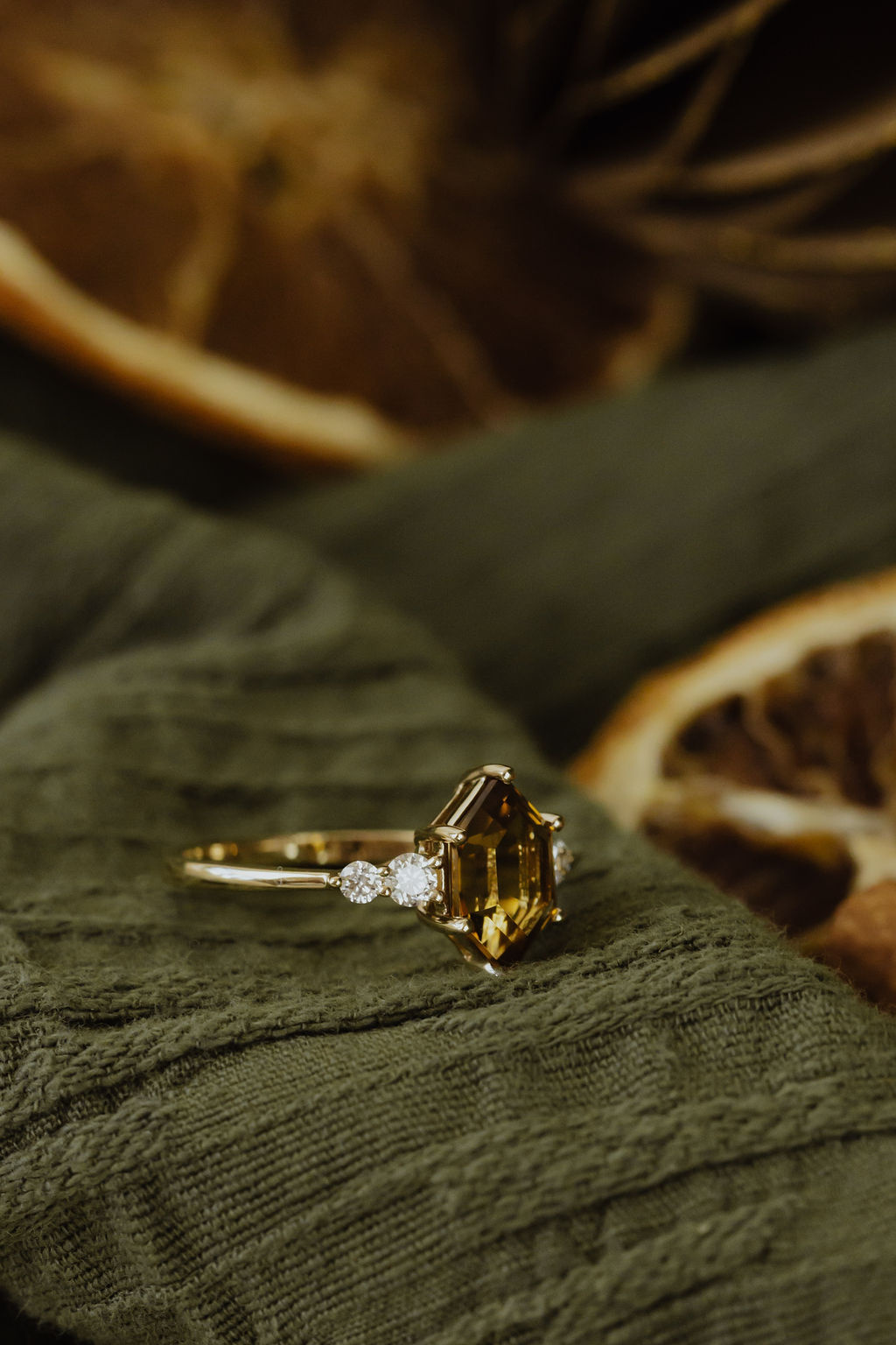 Pear shaped rose quartz ring rose gold unique engagement ring diamond –  Ohjewel
