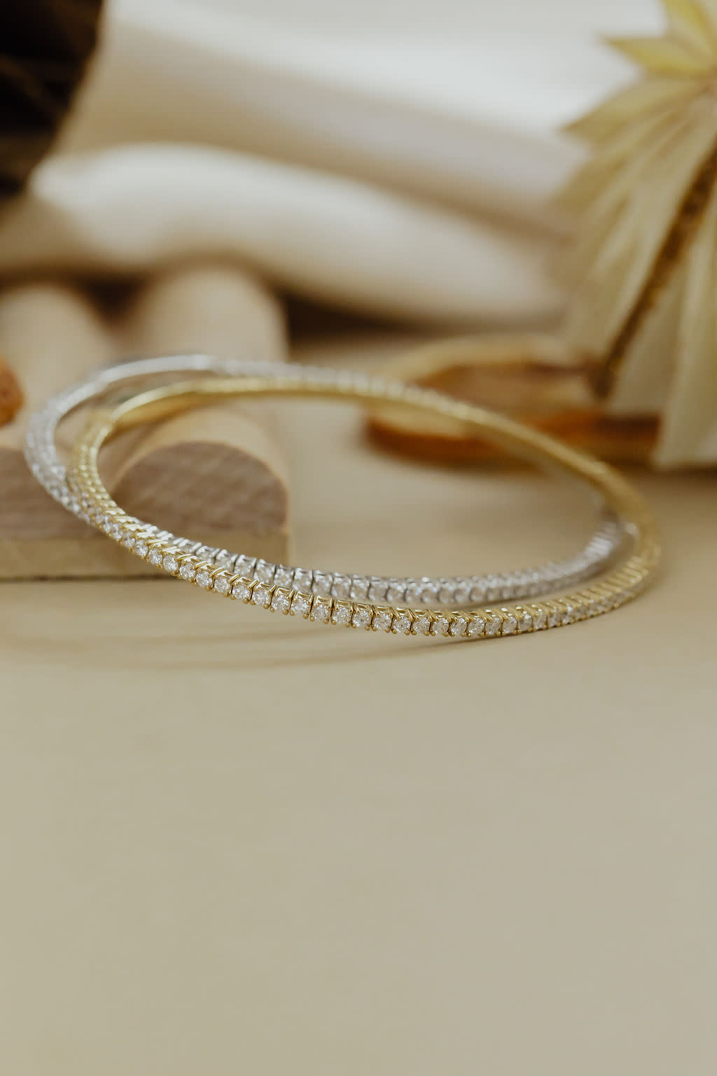 6.5'' 1.00 Carat Natural Diamond Flexible Bracelet Bangle G-H SI 14K White  Gold - Etsy