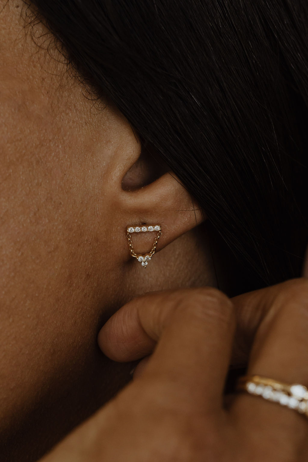 Double Diamond Dangle Earring – Roseark