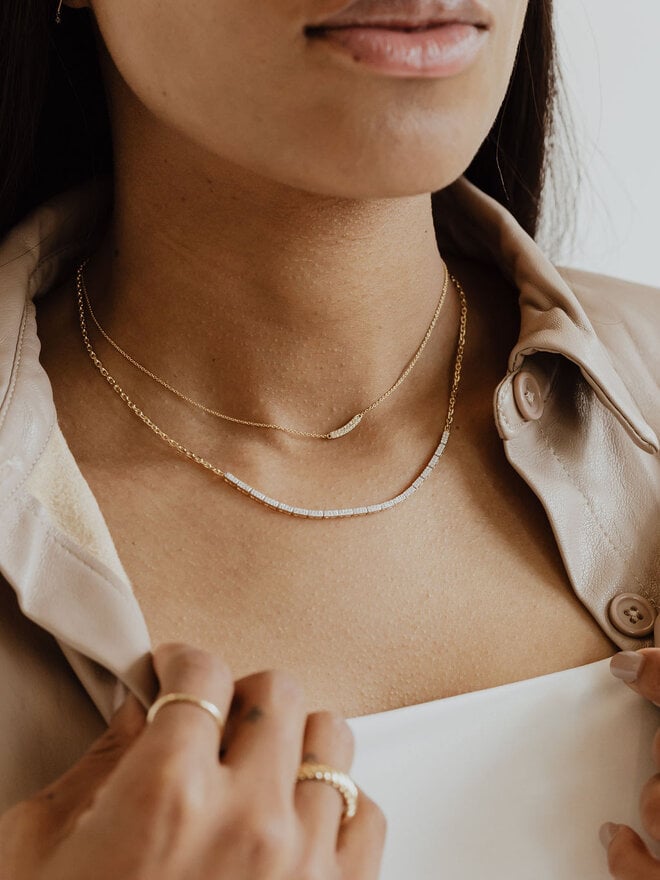 White gold necklet. - Sarah Cole Jewellery