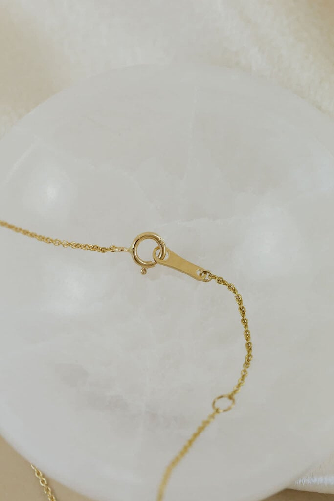 Sarah O .22 ct Curved Diamond Bar Necklace