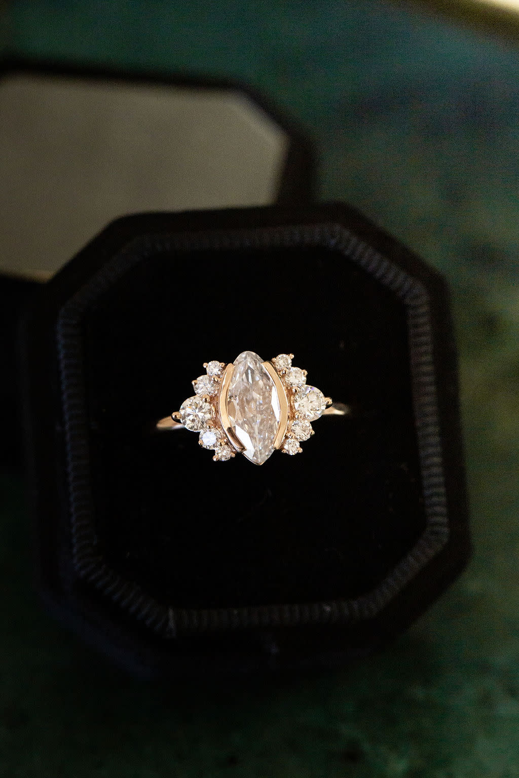Vintage Mine Cut Diamond Engagement Ring with Baguettes | Joint Venture  Jewelry | Cary, NC