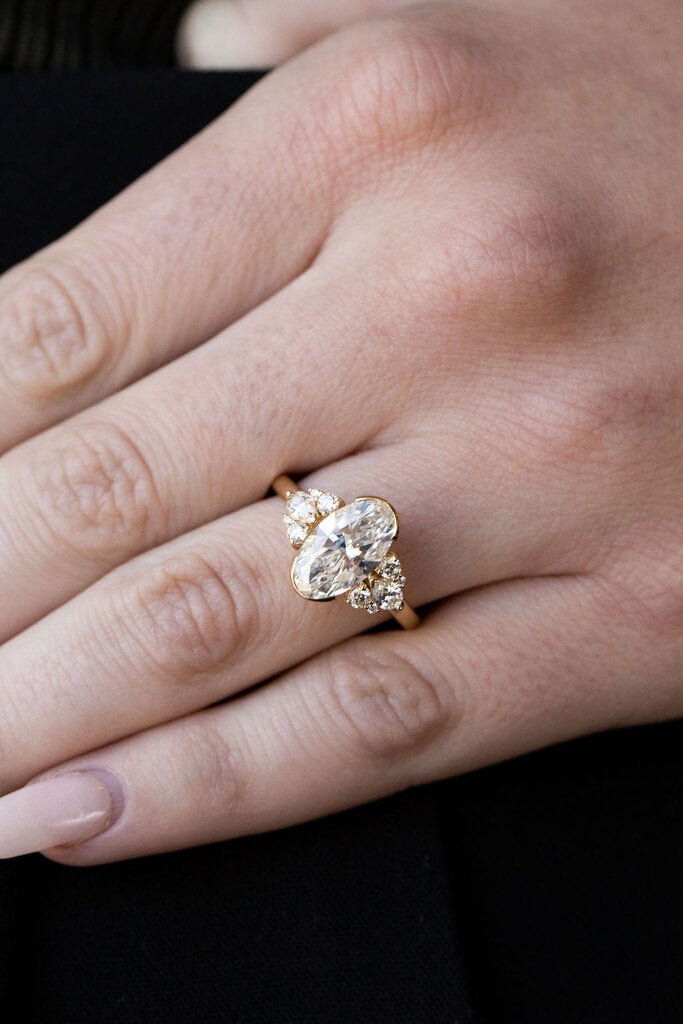 Sarah O The Rene 2.45 ct Moval Natural Diamond Ring