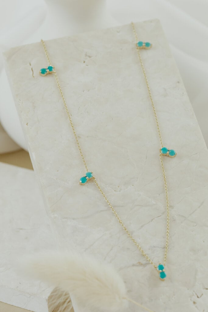 Sarah O The Gala Double Stone Station Necklace