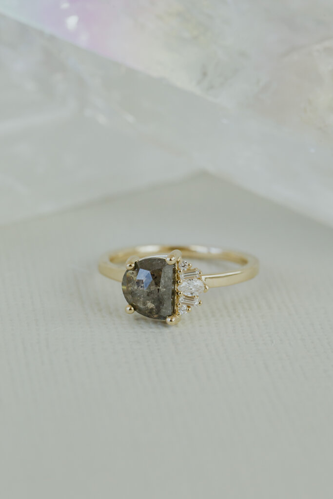 Sarah O The Perilune 1.21 ct Half Moon Galaxy Diamond Ring