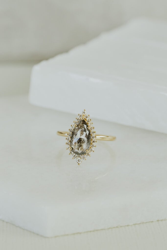 Sarah O The Carina 2.60 ct Pear Galaxy Diamond Ring