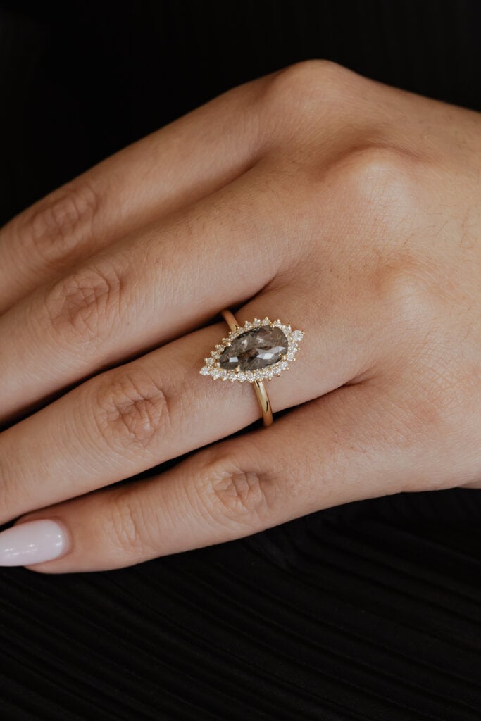 Sarah O The Carina 2.60 ct Pear Galaxy Diamond Ring