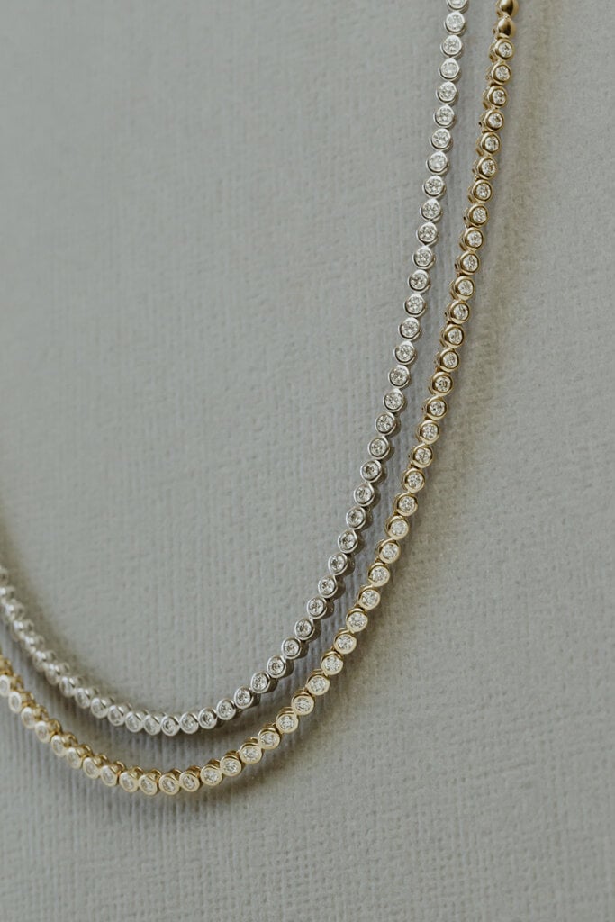 Sarah O Bezel 1.60 ct Diamond Tennis Necklace