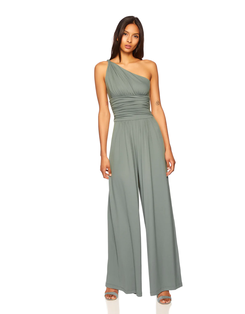 SUSANA MONACO SUSANA MONACO TWIST SHOULDER JUMPSUIT