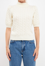 ENGLISH FACTORY ENGLISH FACTORY SHORT SLV SWEATER