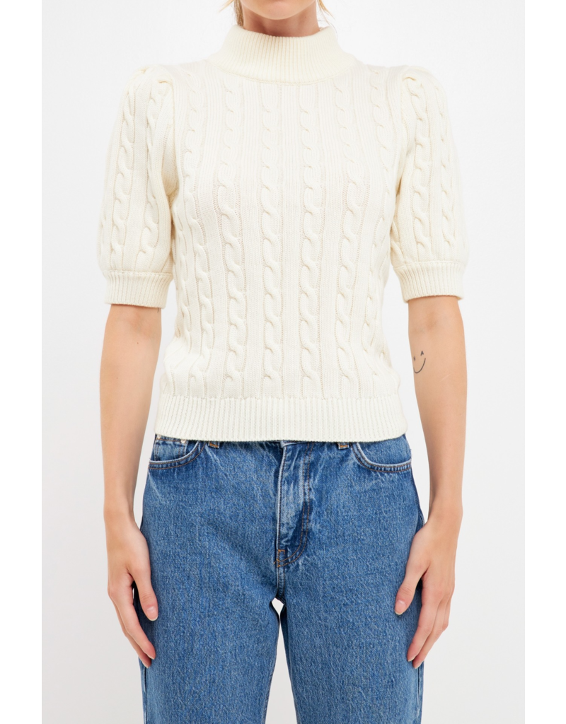 ENGLISH FACTORY ENGLISH FACTORY SHORT SLV SWEATER