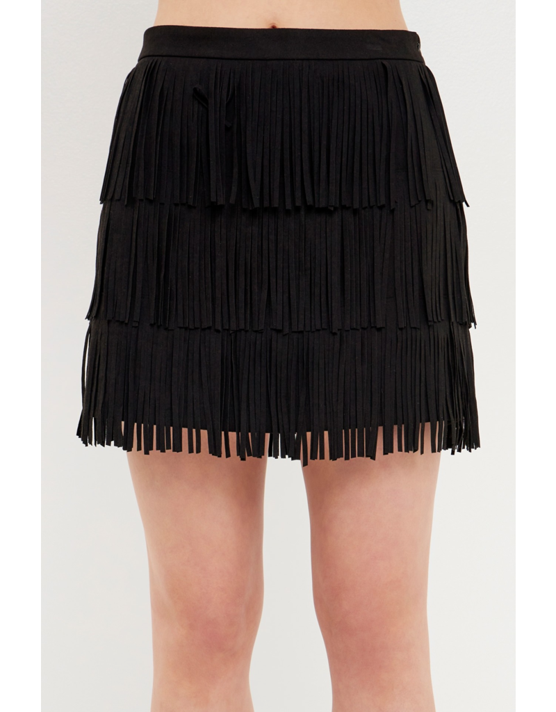 ENDLESS ROSE ENDLESS ROSE FRINGE SKIRT