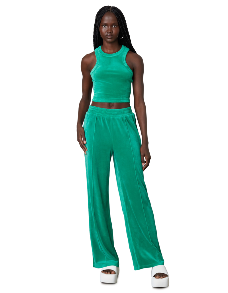 NIA NIA VELOUR WIDE LEG PANT