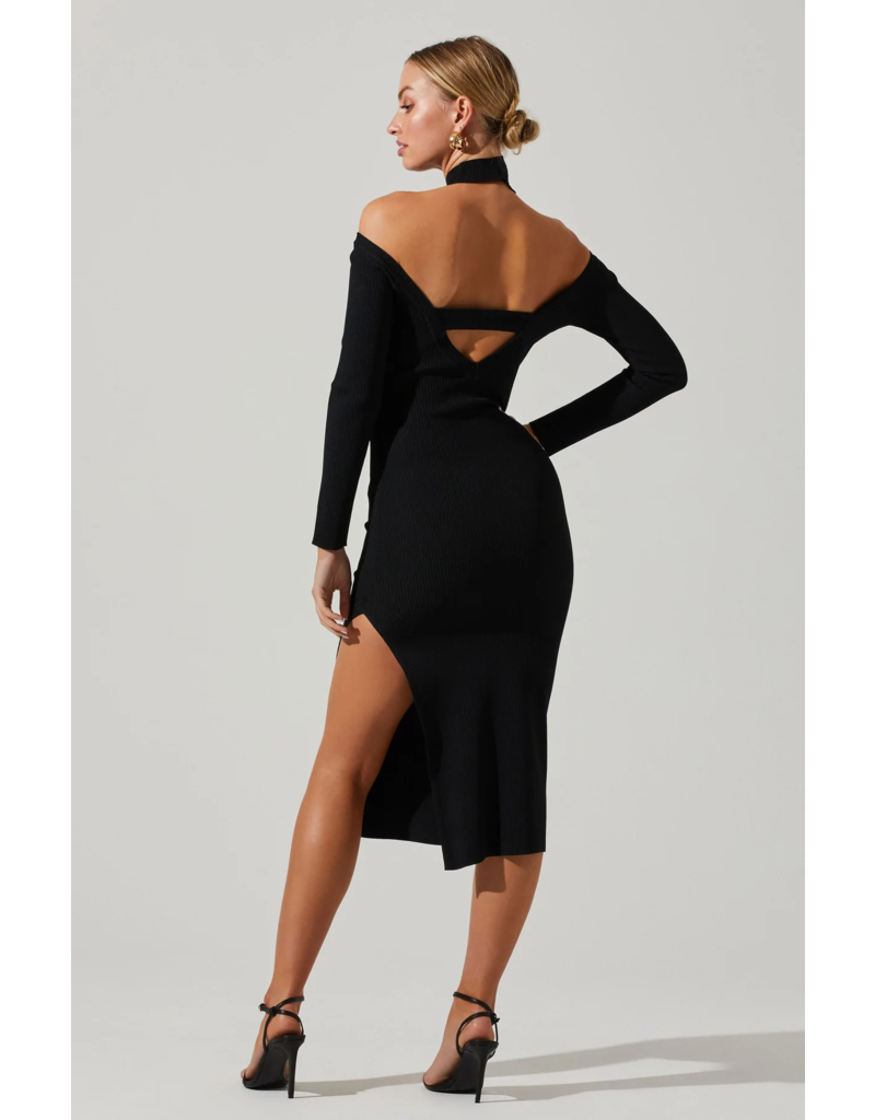 ASTR ASTR KNIT OFF SHOULDER DRESS