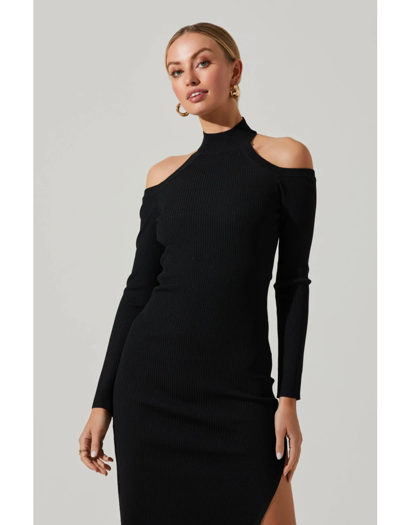 ASTR ASTR KNIT OFF SHOULDER DRESS