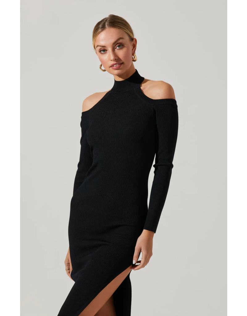 ASTR ASTR KNIT OFF SHOULDER DRESS