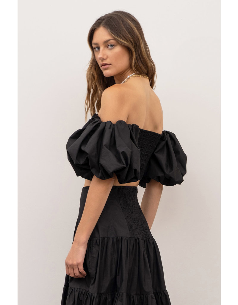 MOON RIVER MOON RIVER OFF SHOULDER CROP