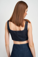 EN SAISON EN SAISON DENIM BUSTIER TOP