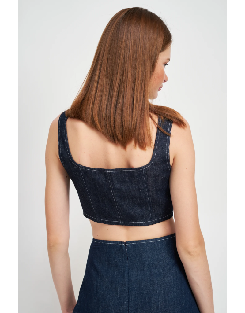 EN SAISON EN SAISON DENIM BUSTIER TOP