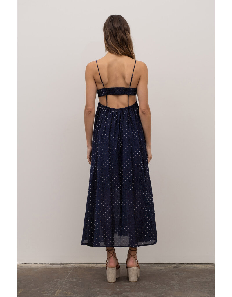 Moon river polka dot midi dress hot sale